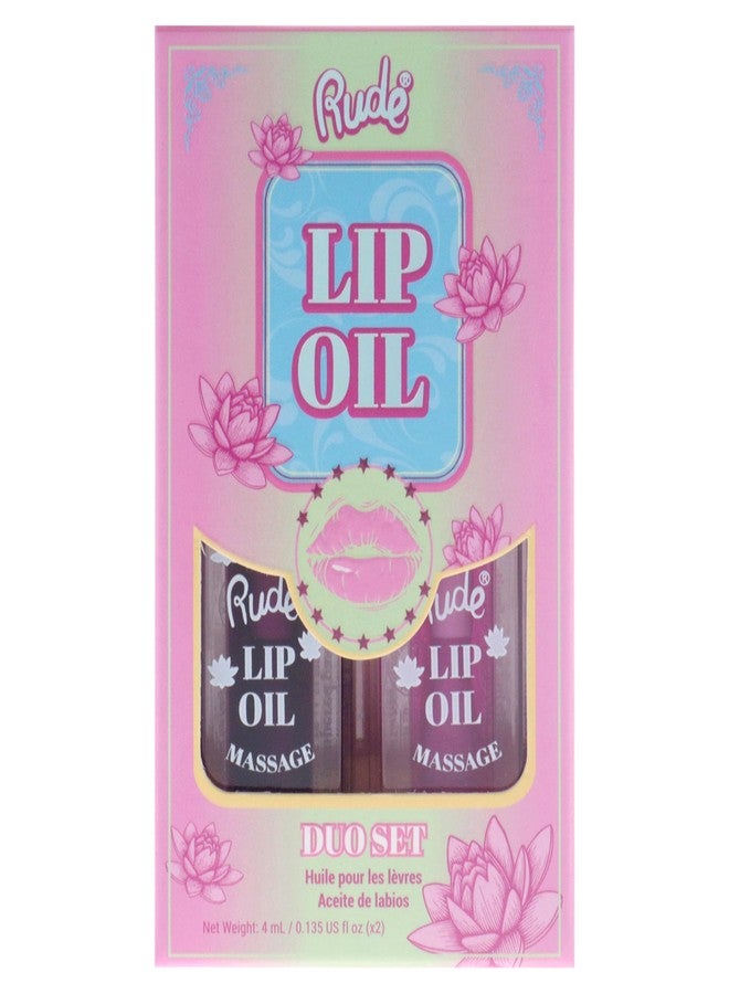 RUDE cosmetics Lip Oil Massage Duo by Rude Cosmetics for Women - 2 Pc 0.135oz - Passion Fruit, Lip Oil - Grapefruit - Image 5